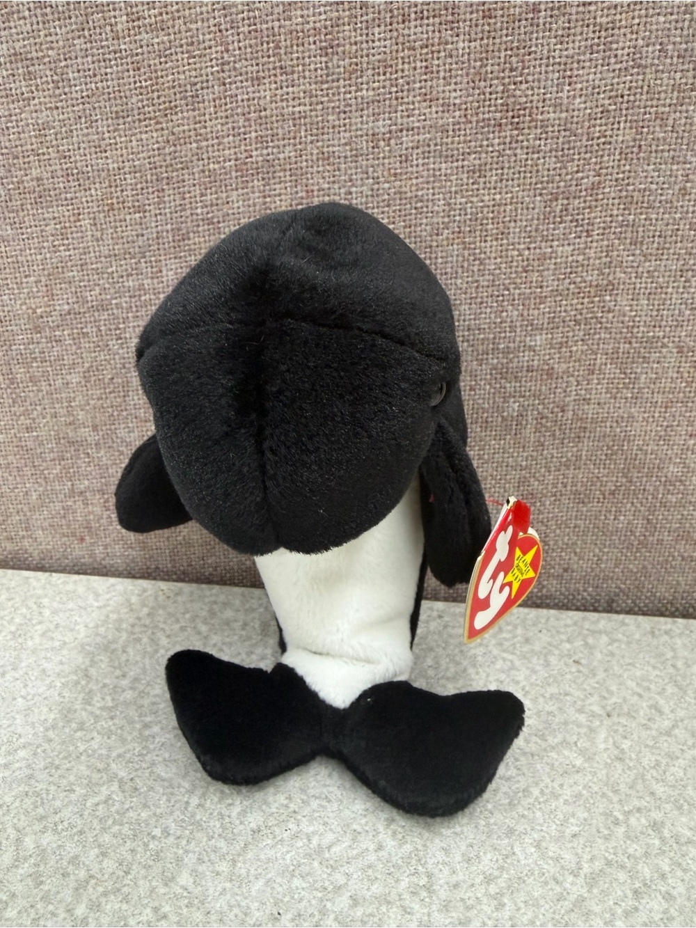Ty Black and White Orca Beanie Plush